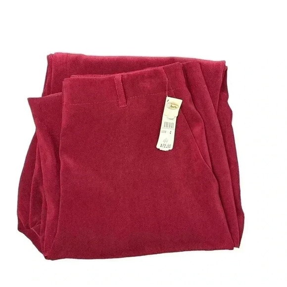 Talbots Brushed Stretch Flannel Trousers Pants Burgundy VTG Sz. 4 NWT - Picture 9 of 10